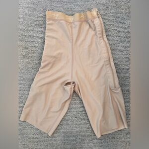 High-Waist Beige Shapewear Shorts
